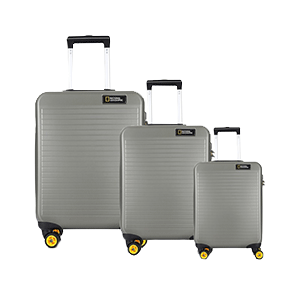 مجموعه سه عددی چمدان نشنال جئوگرافیک مدل N 2002 Abs خاکی