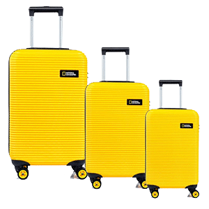 مجموعه سه عددی چمدان نشنال جئوگرافیک مدل N 2001 زرد