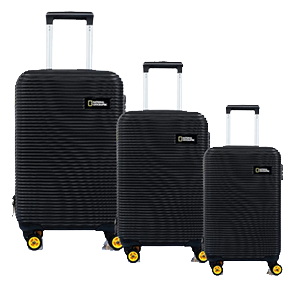 مجموعه سه عددی چمدان نشنال جئوگرافیک مدل N 2001 سیاه