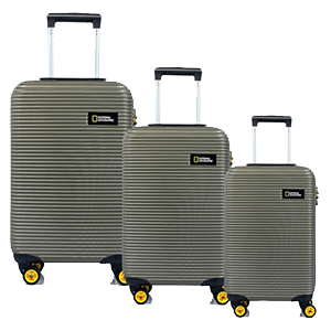 مجموعه سه عددی چمدان نشنال جئوگرافیک مدل N 2001 سبزکدر
