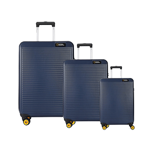 مجموعه سه عددی چمدان نشنال جئوگرافیک مدل N 2002 Abs سرمه ای